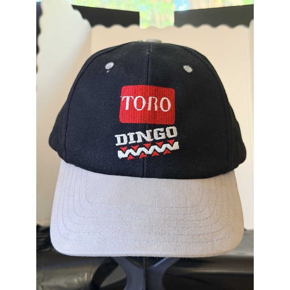 Vintage TORO Dingo Hat Mens Black Snapback Lawn Mower Equipment 90s Made In USA